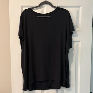 Athleta Navy With Ease Short Sleeve Women's Tee Size XL